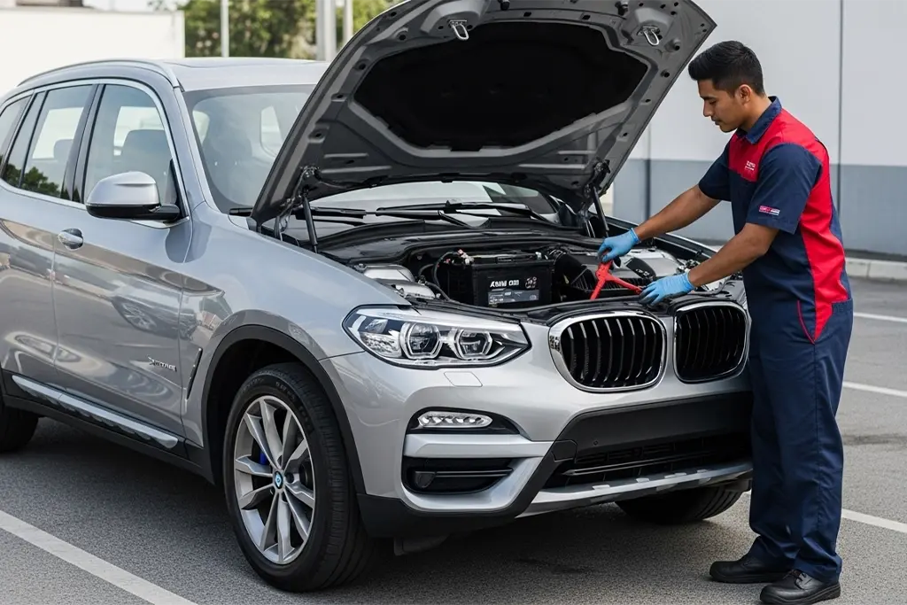 BMW X3 car battery replacement service in UAE
