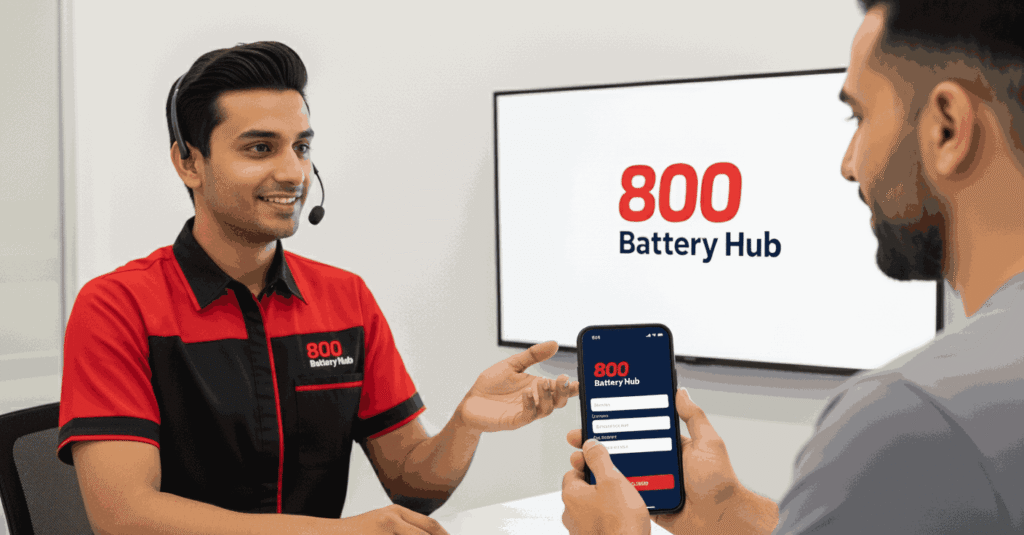 Easy call or online booking for mobile car battery replacement service anywhere in UAE
