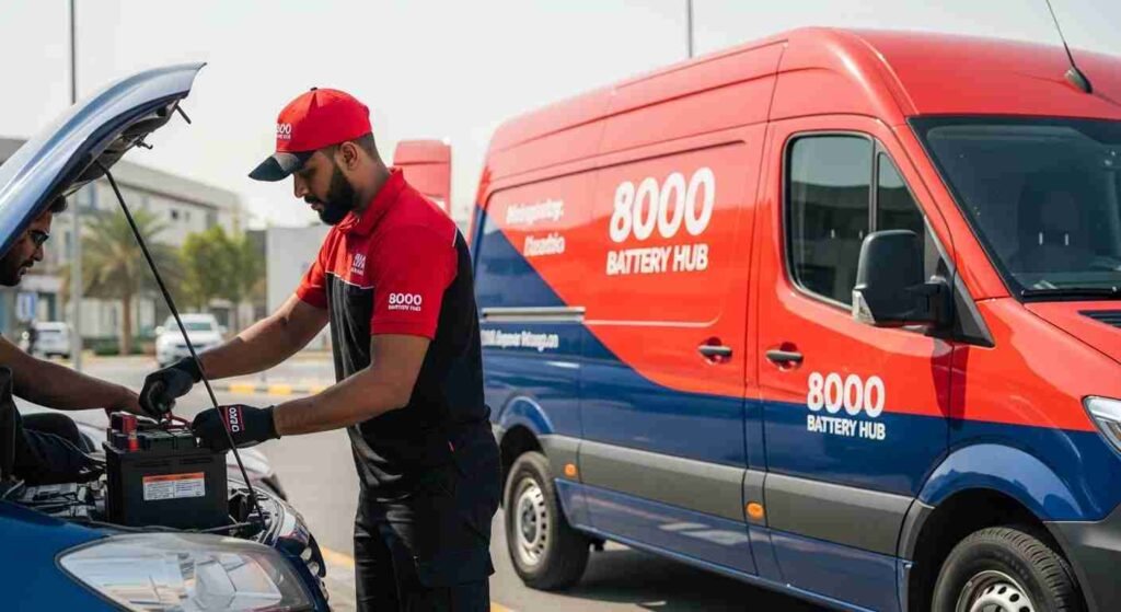 Mobile car battery replacement in UAE