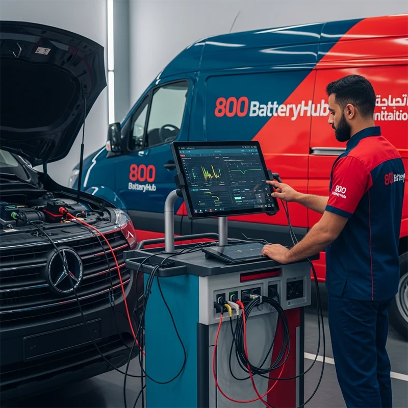 Post-install diagnostic check for Amaron car battery replacement - Complete system testing after installation