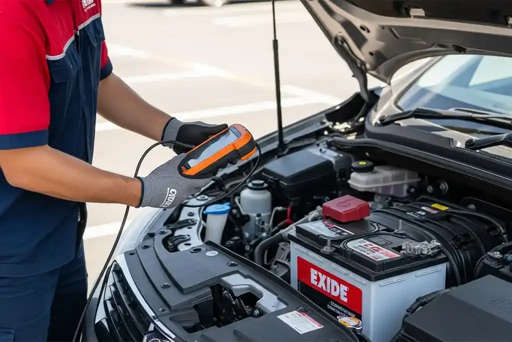 Exide battery diagnostics after installation
