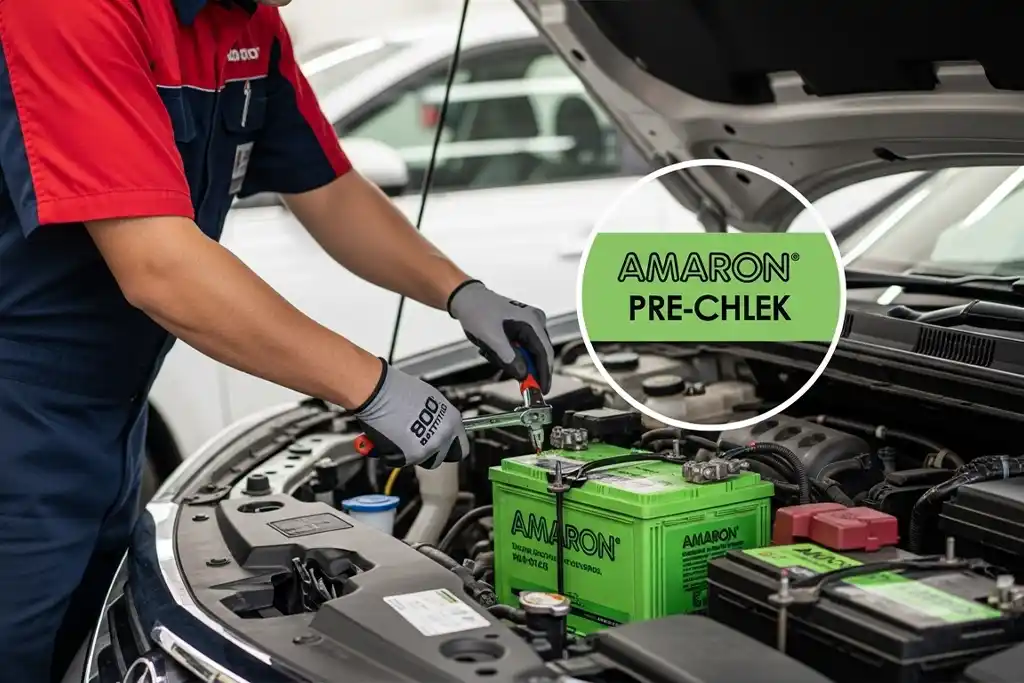 Pre-installation inspection and setup for Amaron battery