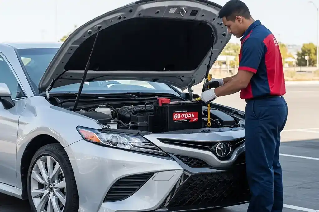 Toyota Camry car battery replacement service in UAE