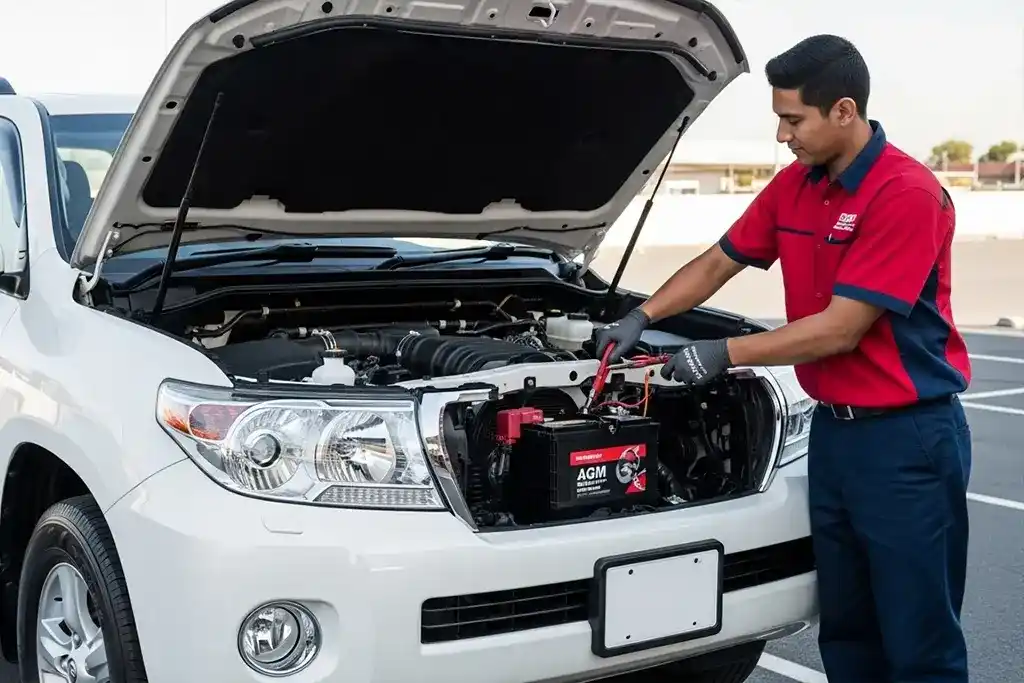 Heavy-duty 90-105Ah AGM battery for Toyota Land Cruiser SUV replacement service