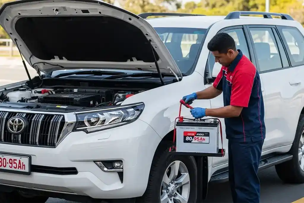Toyota Prado heavy-duty AGM car battery replacement