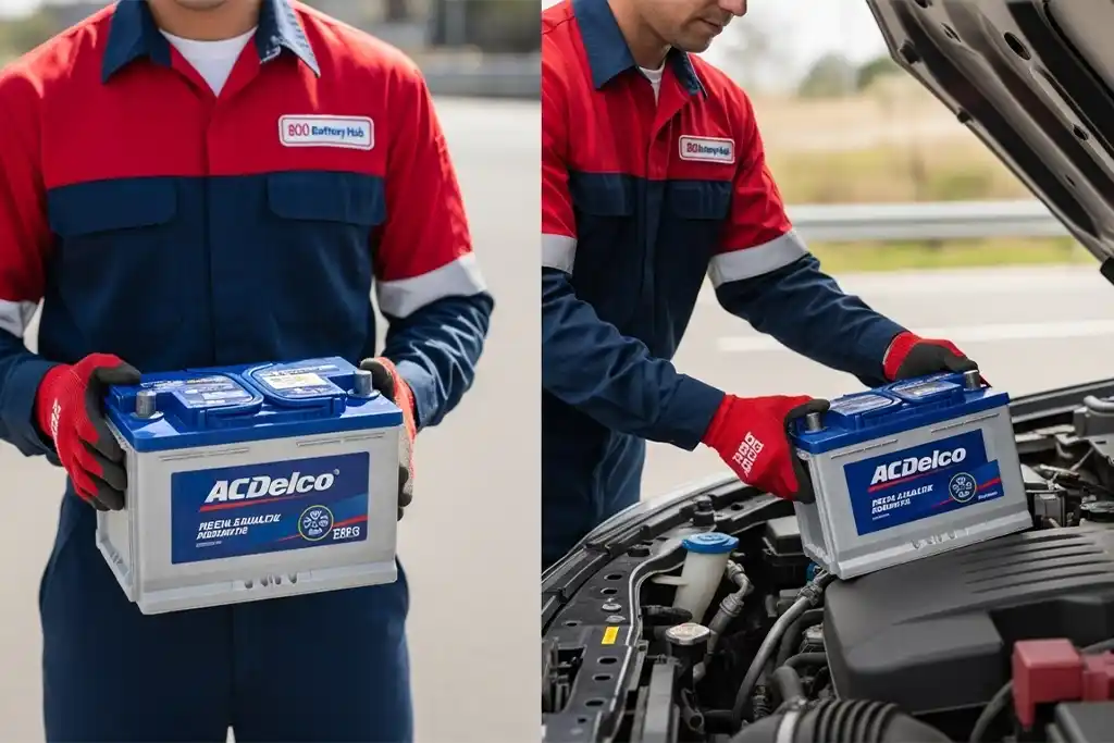 Battery replacement service booking step for ACDelco batteries