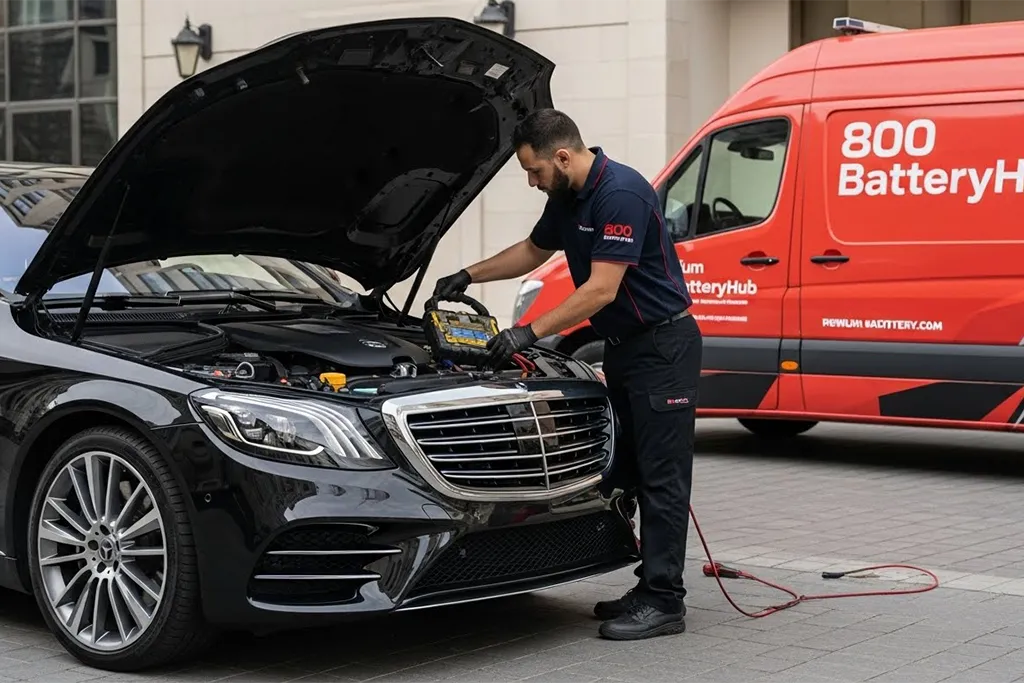 Mercedes S-Class battery replacement service in UAE