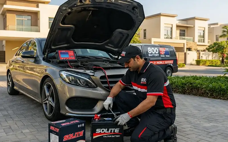 Certified Solite battery replacement with secure installation and system testing at home
